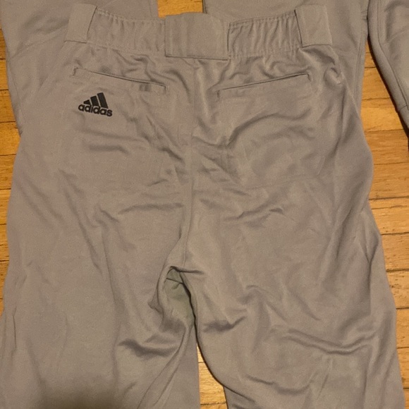 Mens Adidas Baseball pants size Large gray with black logo on backside - Picture 3 of 3